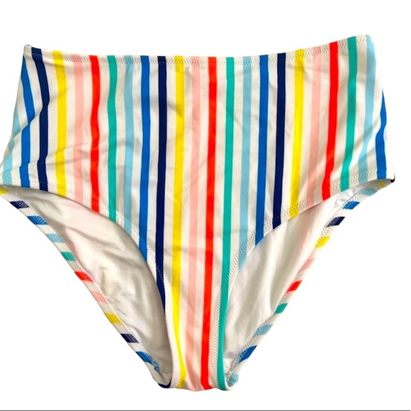 Old Navy Other - Old Navy Highwaisted Swimsuit Bottom - Multicolor Stripe MEDIUM